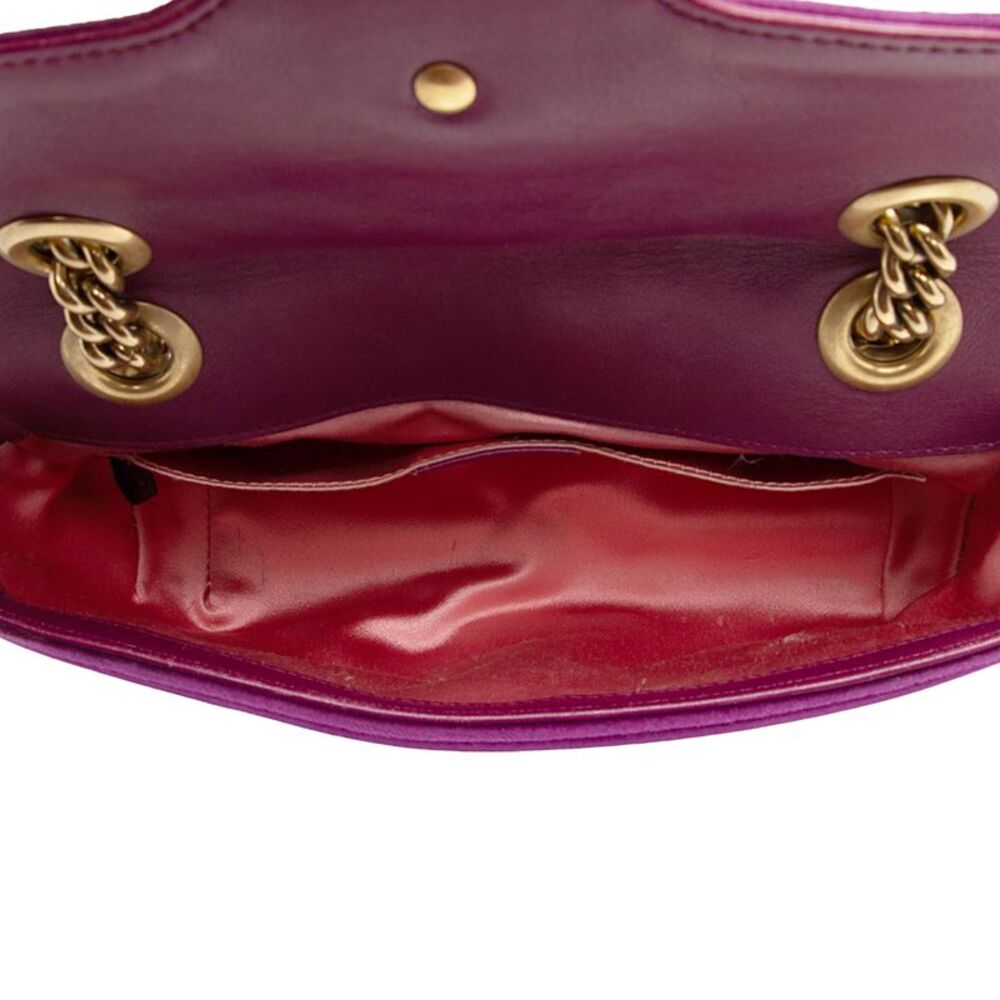 Gucci Matelasse Velvet GG Marmont Mini Flap  Bag - Picture 7 of 15